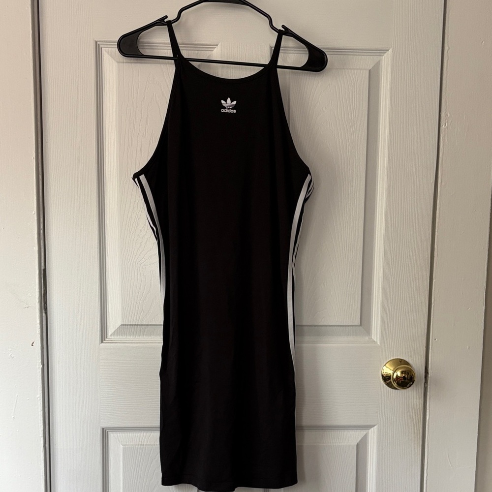 Adidas Black Dress with white stripes